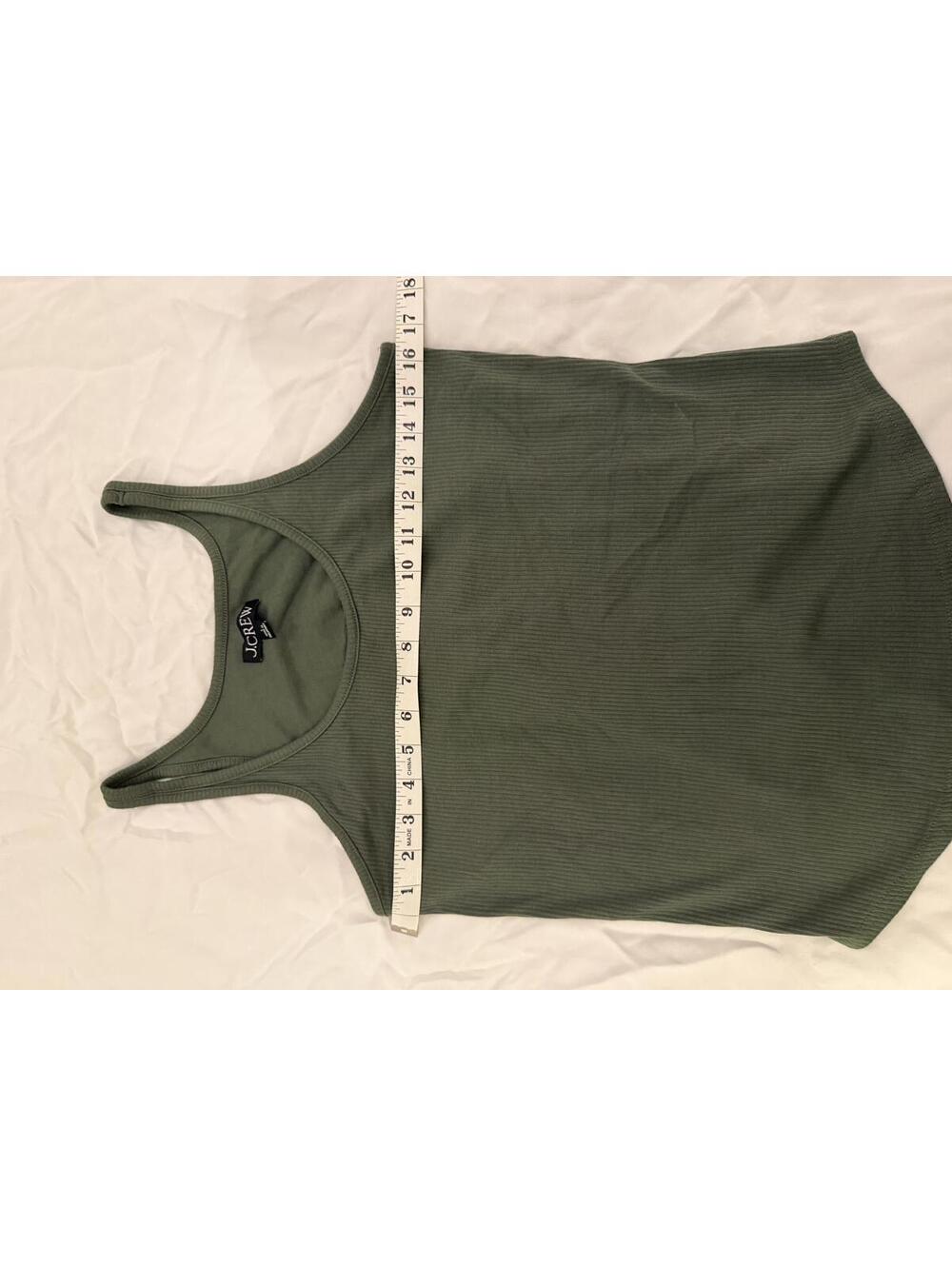 J.Crew Olive Green Ribbed Tank Top Size Large - Picture 5 of 7